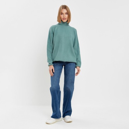 Jumper female minku: casual collection olive color, size 46-7