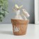 Souvenir Polystone "Bunny in a pot upside down, with a butterfly" 10x6x8.2 cm