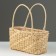 Wicker basket, 24.5 x 11.5 x 12.5/27.5 cm, rattan