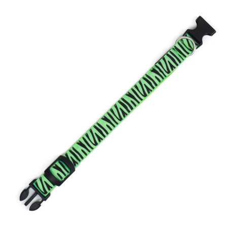 Collar with backlight tiger 3 glow modes Size S, Osh 22-40 x 2.5 cm Green-6
