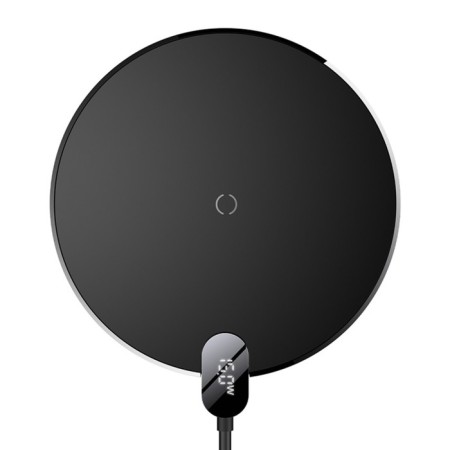 Wireless charger Baseus Gen 2, 2 A, 15W, display, black-2