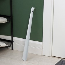 Spoon-cut for shoes with hook, 45 cm, gray color