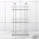 Rectangular shelf 3-tier, 26.5 × 10.5 × 50 cm, chromium color