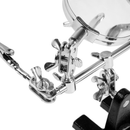Control holder with clamps and magnifier DEKO HT18, 60 mm, 3x increase-5