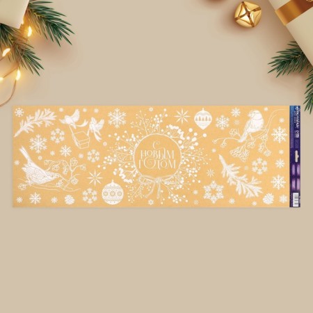 Vinyl stickers on the windows "Winter Wreath", reusable, 70 x 25 cm, New Year