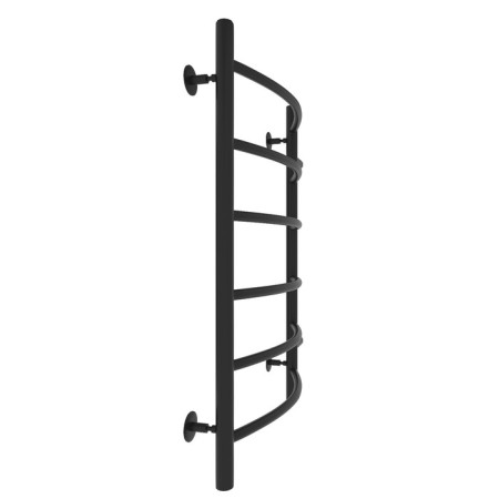 Water towel "Sanprise" Classic P6, 500x800 mm, side connector, black matte-7