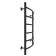 Water towel "Sanprise" Classic P6, 500x800 mm, side connector, black matte