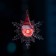 LED toy on Velcro "Snowflake with a snowman" 13 cm, batteries Lr44x3, glow of multi