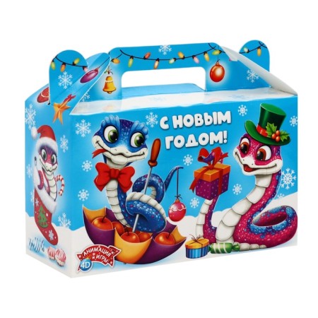 New Year. Gift set of sweets "snakes", with animation, 400 g