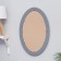 Wall mirror, oval, gray 37.5x57.5 cm, zp = 29.5x49.5 cm