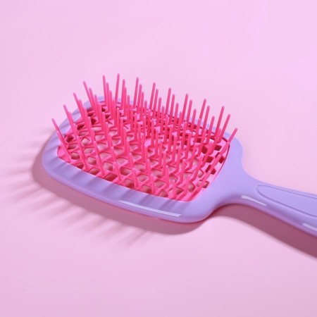 The comb massage, wide, ventilated, 8.5 × 20.5 cm, PVC box, lilac/pink color-5