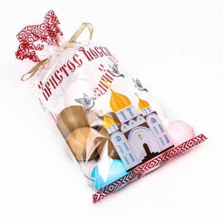 Gift package "Church with pigeons", 20 x 35 cm, 25 μm-2