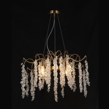 Crystal chandelier Gerhort G31326/6BRS+WT+CL, 6x60W, E14, 120x65x65 cm, bronze color