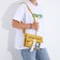 Youth bag with zipper, yellow color