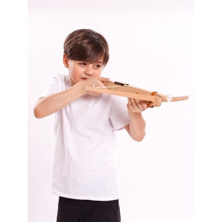 Wooden crossbow, with two arrows on suction cups-8
