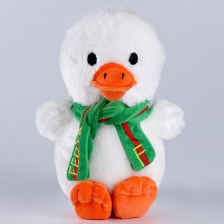 Soft toy "Goose Fedya with a scarf"-4