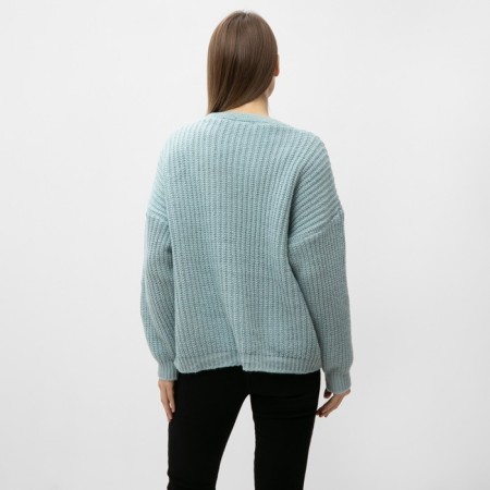 Cardigan female, blue color, One Size (46-52)-4