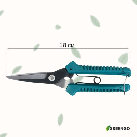 Garden scissors, 7 "(18 cm), with plastic handles, Greengo-9