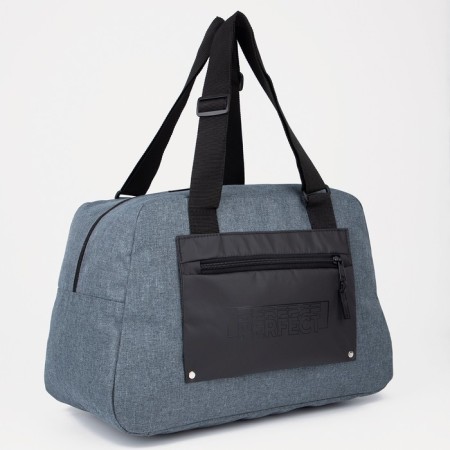 Road bag with lightning, external pocket, long belt, gray color