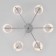 Classical chandelier with lampshades Brielle, 40W, E14, 69x69x53.5 cm
