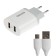 EXPLOYD EX-Z-1433, 2 USB, 2.4 A, MicroUSB cable, white
