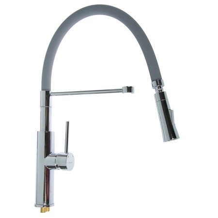 Accoona A4890T-1 kitchen mixer, single-leaf, brass, gray/chrome-1
