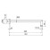 Wall built -in shower bracket zipponi, l = 410 mm, color chromium