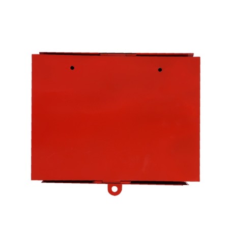 Mailbox “letter”, horizontal, without a lock (with a loop), burgundy-12