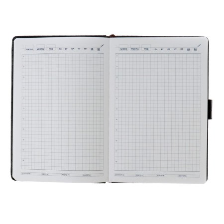 Delivery of a low -end A5, 140 sheets in a cage, with a refrain, leatherette cover, mix-4