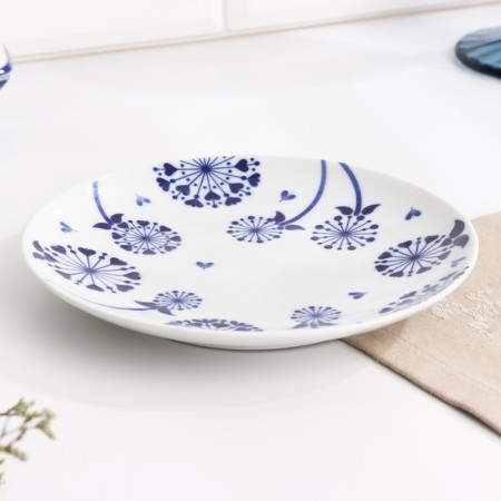 Plate "Roman Dandelion", D-175mm, Neo Gzhel-1