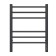 Terminus heated towel rail "Sicily" P6, 450x600 mm, dimmer, black matte