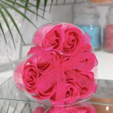 Soap roses, fuchsia, set of 9 pcs.