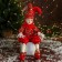 New Year's Jester "In an elegant suit" Music moves his head, 46 cm, red
