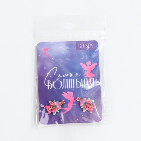 Earrings "Magic", 2 x 1.5 cm-6