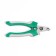 Small side claws with non -stringed handles, a hole of 9 mm, green with gray