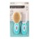 A set of combs with nylon bristles m & in, the color is turquoise