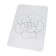 Diamond bathroom mat, white color 60x90 cm