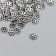Decor hat for beads Metal "Flower" silver G014B695 set 80 pcs 0.6x0.6 cm