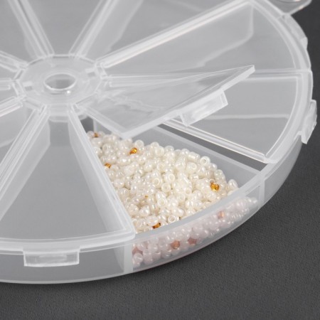 Organizer for beads, 10 departments, d = 12.8 × 1.5 cm, the color is transparent-1