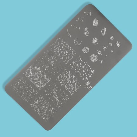 Stamping plate Metal "Cosmos", 12 × 6 cm-2