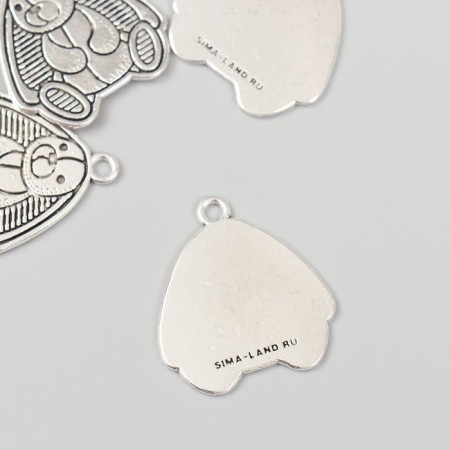 Decor Metal for creativity "Cute Bunny" 2.5x2.6 cm-1