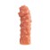 Kokos nozzle with additional stimulation, realistic, TPE, bodily, 16.5 cm