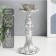Polystone candlestick for 1 candle "retro. Flower" silver 16x6.5x6.5 cm
