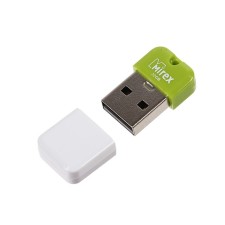 Flash drive Mirex Arton Green, 32 GB, USB2.0, th Up 25 MB/s, PBU up to 15 Mb/s, white-green