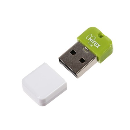 Flash drive Mirex Arton Green, 32 GB, USB2.0, th Up 25 MB/s, PBU up to 15 Mb/s, white-green