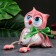 The piggy bank "owl - all year round without worries" pink, 20cm