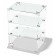 Desktop window, 2 shelves, 400 × 300 × 700, chipboard, glass color white