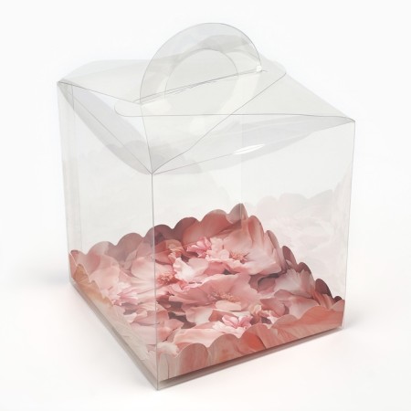 Confectionery box, chest, packaging, “Shine flowers”, 16 x 16 x 18 cm-1