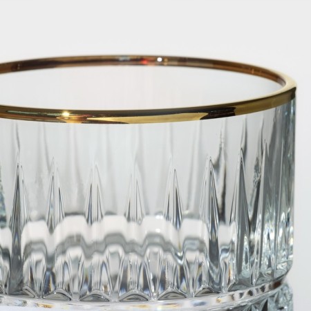 Elysia glass glasses set, 500 ml, 4 pcs, with a golden border-4
