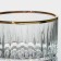 Elysia glass glasses set, 500 ml, 4 pcs, with a golden border